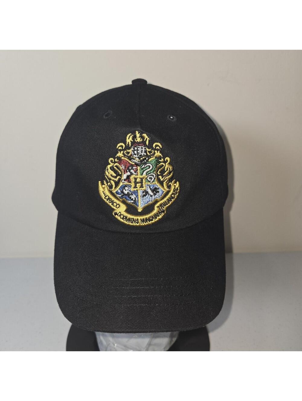 Hogwarts Harry Potter Cap Black Hat Logo Offically Licensed Adjustable Caps